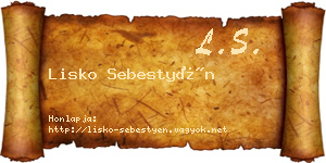 Lisko Sebestyén névjegykártya